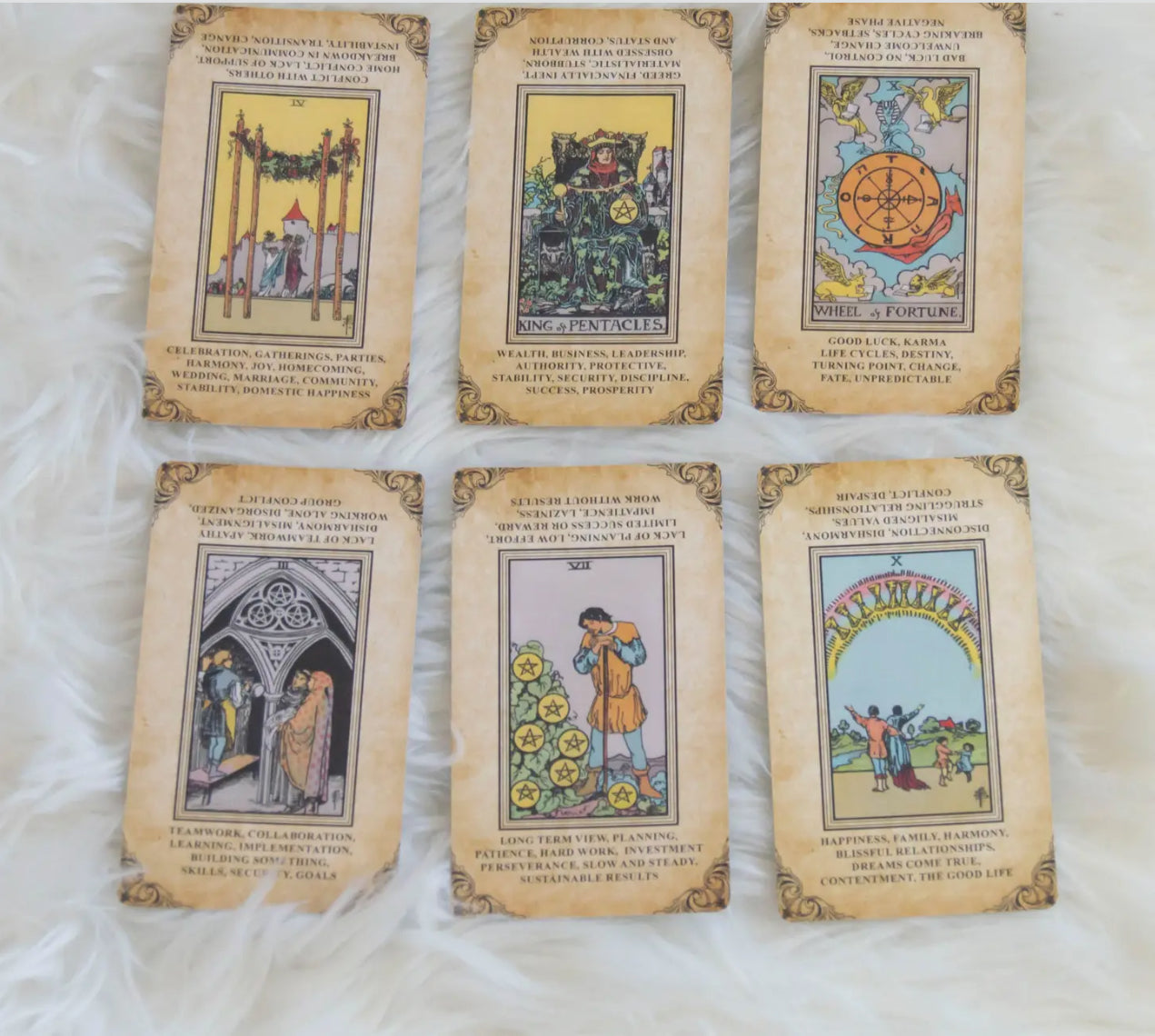 Tarot - Antique Cards with Keywords