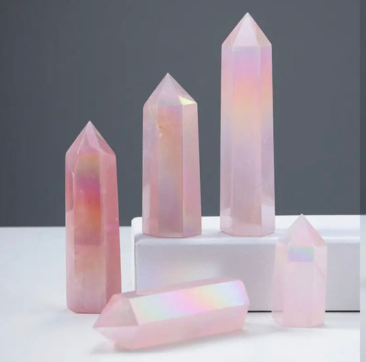 Ritual Crystals - Aura Rose Quartz Tower