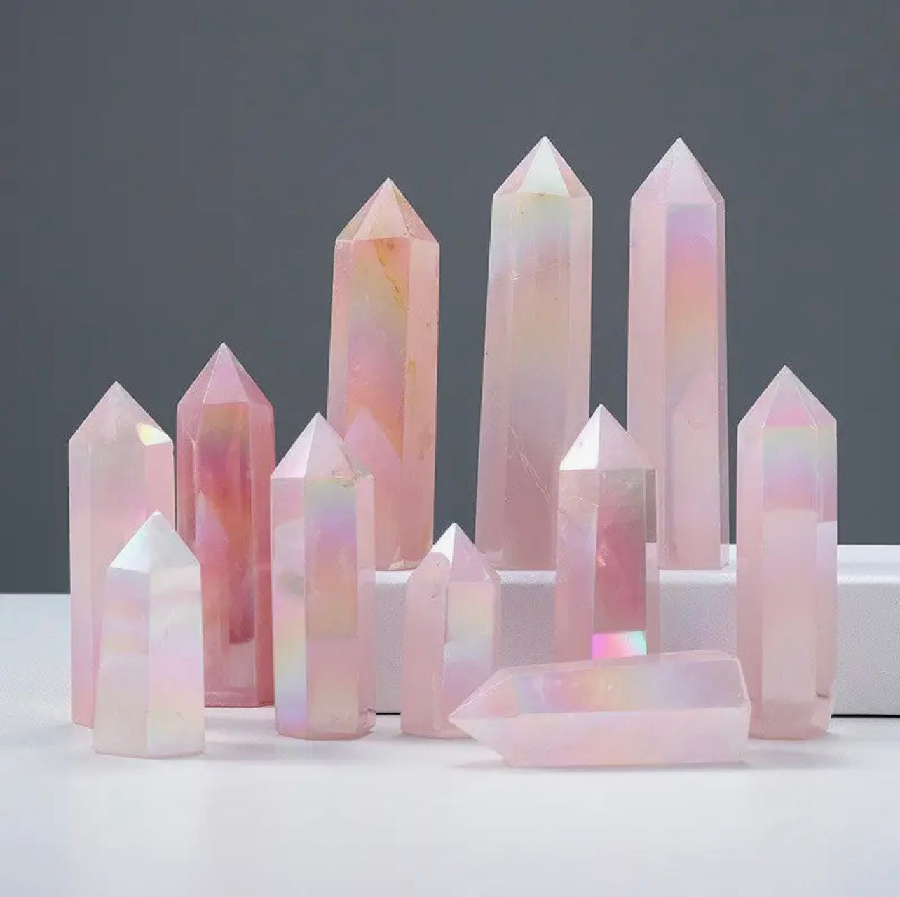 Ritual Crystals - Aura Rose Quartz Tower